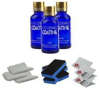 3PCS 9H Car Liquid Ceramic Coat Super Hydrophobic Glass Coating Set Polysiloxane and Nano materials Ceramics For Cars blue