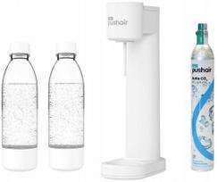 Sodintuvas DAFI PushAir su CO2 kapsule ir 2 buteliais po 0,7 l, baltas