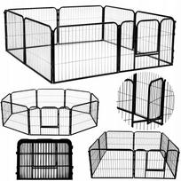 Didelis metalinis gyvūnų voljeras CAGE XL, 165x165x60 cm