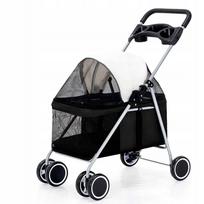 Vežimėlis šunims Buggy Light, 46 x 91 x 69 cm, juodas