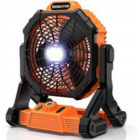 Stovyklavimo ventiliatorius su LED apšvietimu, 7800 mAh