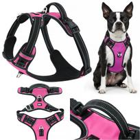 Šunų petnešos HUGGY DOGGY, rožinės, be spaudimo, dydis S, taksui, ši cu, mopsui