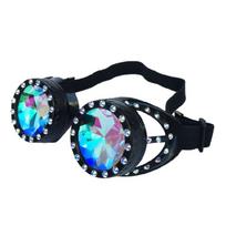 Unisex Steampunk Goggles Glasses Kaleidoscope Rave Goggles Halloween Cosplay Party Costume Psychedelic Goggles Glasses
