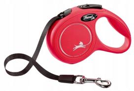 Automatinis pavadėlis šunims Flexi New Classic, S dydis, raudonas, 5 m