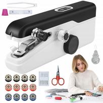 Mini rankinė siuvimo mašina, elektrinė, USB, su priedais