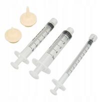 Švirkštų rinkinys kačiukų ir šuniukų šėrimui, 5 ml su žindukais