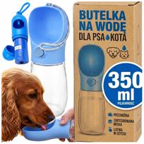 Kelioninis vandens buteliukas su dubenėliu šunims, 350 ml