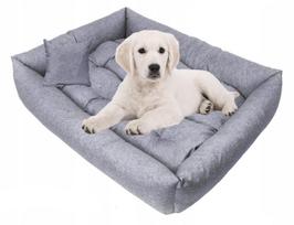 Šuns guolis sofa, 95x75 cm, vandeniui atsparus, pilkas
