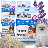 Kraikas katėms WildHome, bentonitinis, su levandų kvapu, 20 l, susiformuojantis
