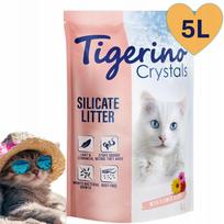 Katinų kraikas Tigerino Crystals, silikoninis, gėlių kvapo, 5 l