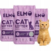 Katinų kraikas FINE ELMO, su levandų kvapu, 3 x 10 l, bentonitinis, susiformuojantis