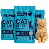 Kačių kraikas Bentonitinio molio, bekvapis, ELMO, 3 x 10 l