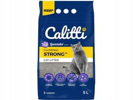 Katinų kraikas CALITTI, 5 l, bentonitinis, su levandomis