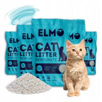 Bentonitinis kačių kraikas ELMO, bekvapis, smulkus, 25 l (5 x 5 l)
