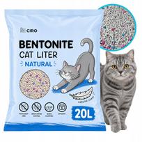 Bentonitinis kačių kraikas, susiformuojantis, bekvapis, 20 l