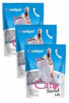 Kačių kraikas CAT SAND, silikoninis, 3 x 3,8 l