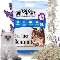 Kačių kraikas Wildhome su levandų aromatu, 5 l, bentonitinis, susiformuojantis