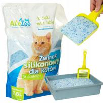 Silikoninis kačių kraikas AlleZoo, smulkus, natūralus, 7,6 l