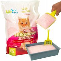 Kraikas katėms AlleZoo, silikoninis, smulkios granulės, gėlių aromato, 7,6 l