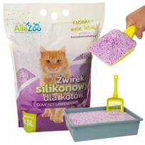 Silikoninis kraikas katėms AlleZoo, bekvapis, smulkus, levandų kvapo, 3,8 l