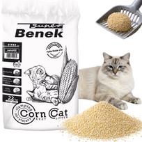 Kačių kraikas Benek Corn Cat ULTRA, 35 l, smulkios kukurūzų granulės