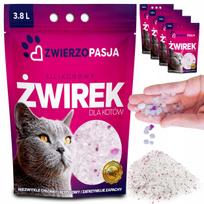 Katinų kraikas, silikoninis, bekvapis, ZWIERZOPASJA, 5 x 3,8 l