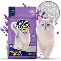 Kraikas katėms CatWalk, bentonitinis, levandų kvapo, 5 l, susiformuojantis į gumulėlius