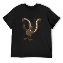 Cute happy superb lyrebird cartoon illustration T-Shirt baggy shirts Anime t-shirt clothing for men S juoda