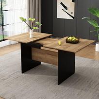 Išplečiamas valgomojo stalas 140-180x80 cm stačiakampis medžio imitacija 1 vnt