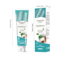 Coconut Oil Whitening Toothpaste 120g - Fluoride-Free, Fresh Breath, Customizable