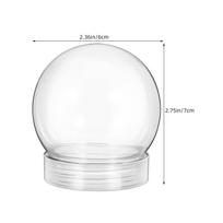 15Pcs Snow Globe Accessories Clear Plastic DIY Snow Globes Replacement Parts Winter Craft Kit Snowglobe Snowglobes 7X6X6CM