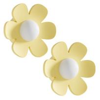 2Pcs Silicone Sink Overflow Ring Easy Installation Bathtub Drain Stopper Flower Shape Sink Overflow Stopper Hotel Spa Accessories 2pcs geltona