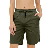 Women's Shorts With Pockets, Casual Shorts L armijos žalia spalva