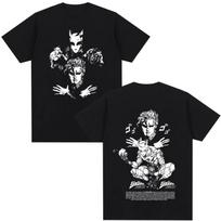 Anime Jojo Bizarre Adventure Killer Queen Kira Yoshikage T Shirts Men's Women Cotton New Short Sleeves Oversized Top Streetwear S juoda