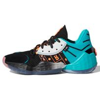Adidas Harden Vol. 4 J Geek Up Cushioning Mid top Children's Basketball Shoes Lake Blue Black Teenagers FW4340 35½