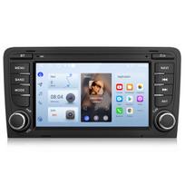 Junsun Android Multimedija Carplay Audi A3 S3 RS3 8P 8V 2003-2013 7 coliai gps navi wifi bt fm rds swc