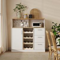 Bufeto spinta su LED, lizdais, 120x40x121 cm, 1 vnt