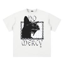 No Mercy Graphic T-Shirt, Black Cat Streetwear Tee, Grunge Fashion Top S