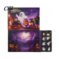 Halloween Anticipation Calendar Advent 2026, 24 Day Countdown Box with Figures, Gift Spooky Holiday for Kids, Party Decor & Daily Fun Treat 1 Set black