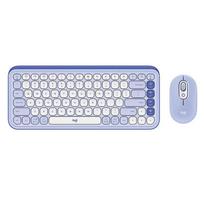 Logitech POP ICON COMBO Wireless Keyboard and Mouse Set violetinė