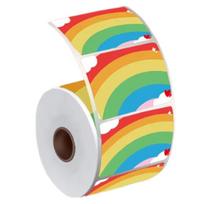 140/230Pcs Rainbow Thermal Printer Label Waterproof Self-Adhesive Thermal Paper  Retail Use Colorful Square