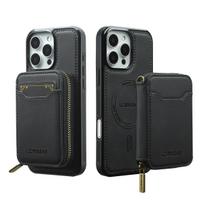 for Magsafe Magnetic Leather Phone Case for iPhone 16E 17 Air 16 15 Plus 14 13 12 11 Pro Max Wallet Card Holder Pocket Cover iPhone 15 Pro juoda