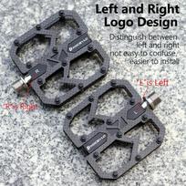 KOCEVLO Anglies Pluošto Pedalas Itin Lengvas 195g MTB Titano Velenas 3 Guoliai Road Dviratis Pedalas Neslystantis Lenktyninis Pedalas Bearing juoda