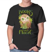 Unisex Crew Neck T-Shirt Books Grow Magic Graphic Short Sleeve Casual Tee XXXL