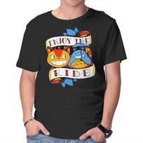 Unisex Crew Neck T-Shirt Enjoy The Ride Graphic Short Sleeve Casual Tee XS
