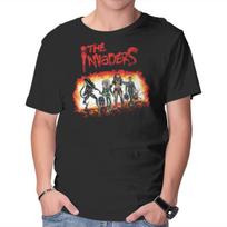 Unisex Crew Neck T-Shirt The Invaders Graphic Short Sleeve Casual Tee XS