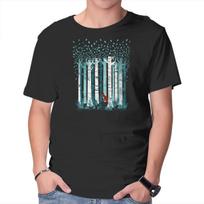 Unisex Crew Neck T-Shirt The Birches Graphic Short Sleeve Casual Tee XXXL
