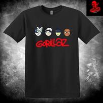 Men's and Women's T-shirts Gorillaz Indie Band Music Tee Unisex Heavy Cotton XS
