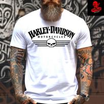 Vyriški ir moteriški marškinėliai Harley-Davidson Motociklai Premium Unisex Storo Medvilnės Biker XXL