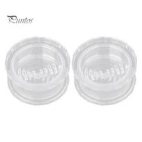 Sauce Preparation Tool Garlic Mincer Tool, Multi-Purpose Manual Rotating Press, Bite-Teeth Crushing Bite-teeth Crusher Structure Masher, Transparent A